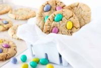 M&M Chocolate Chip Easter Egg Cookies