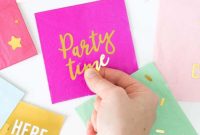 Glam Up Napkins with Gold Foil