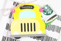 DIY School Bus Gift Card Template