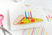 DIY Pizza Birthday Card