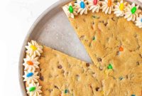 Ultimate Chewy M&M Cookie Cake