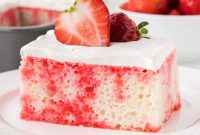 Strawberry Burst Poke Cake