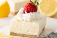 Easy No Bake Lemon Cheesecake Squares