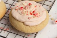 Festive Frosted Peppermint Sugar Cookies