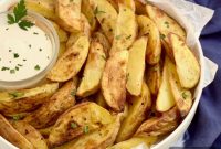 Golden Crispy Potato Wedges