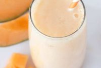 Refreshing Peach Cantaloupe Smoothie for One