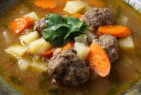 Hearty Mexican Meatball Soup