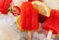 Zesty Strawberry Lemonade Pops