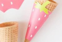 Sweet Strawberry Printable Cone Wraps