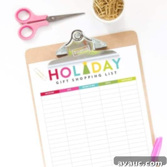 The Ultimate Free Printable Christmas Gift Planner 3 Free Printable Christmas Shopping List
