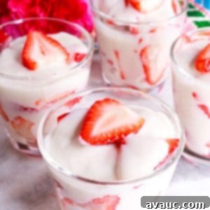 Vegan Strawberry Dream 11 Dairy-Free Strawberries and Cream in glasses