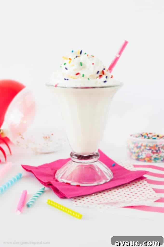 Delicious Homemade Vanilla Cake Batter Frappuccino with whipped cream topping