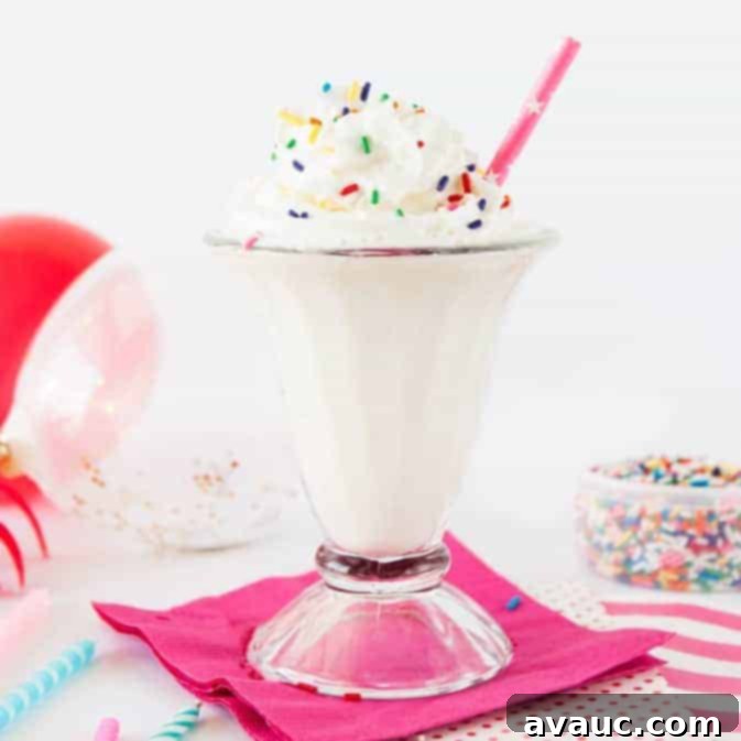 Vanilla Cake Batter Frappuccino, a creamy sweet dessert drink