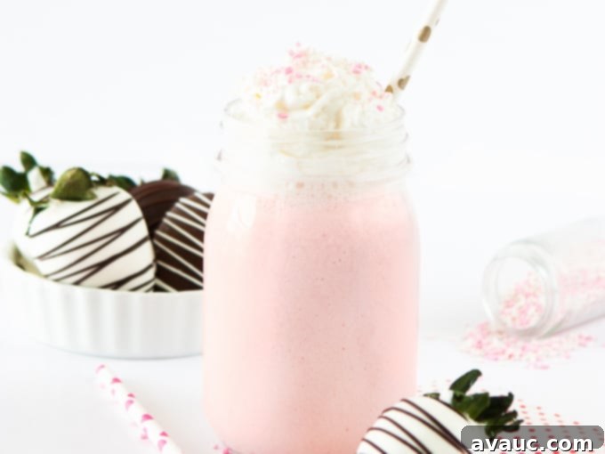 Strawberry Cream Vanilla Bean Frappuccino for a sweet treat