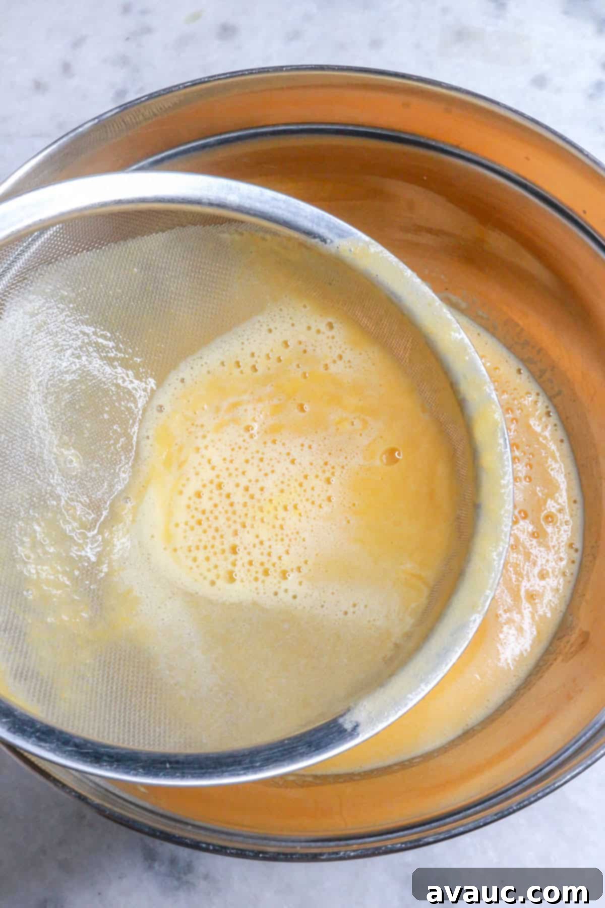 Mexican Melon Refresher 7 Straining cantaloupe agua fresca