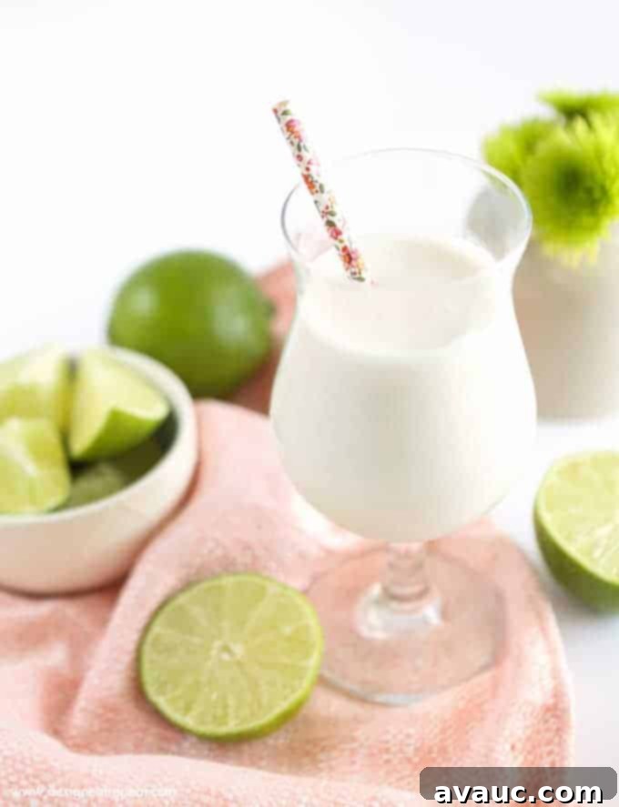 Frozen Vanilla Coconut Lime Refresher – A tropical delight for any season