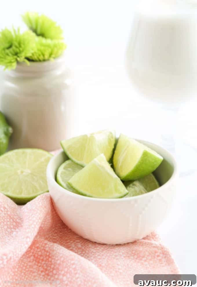 Frozen Vanilla Coconut Lime Refresher - single serving recipe, quick and easy to make!
