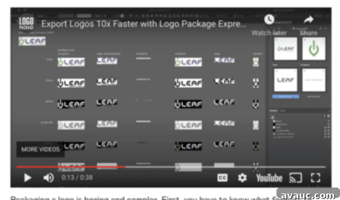 Screenshot of Logo Package Express Exporter, an essential Illustrator extension for quickly exporting logo files for brand designers.