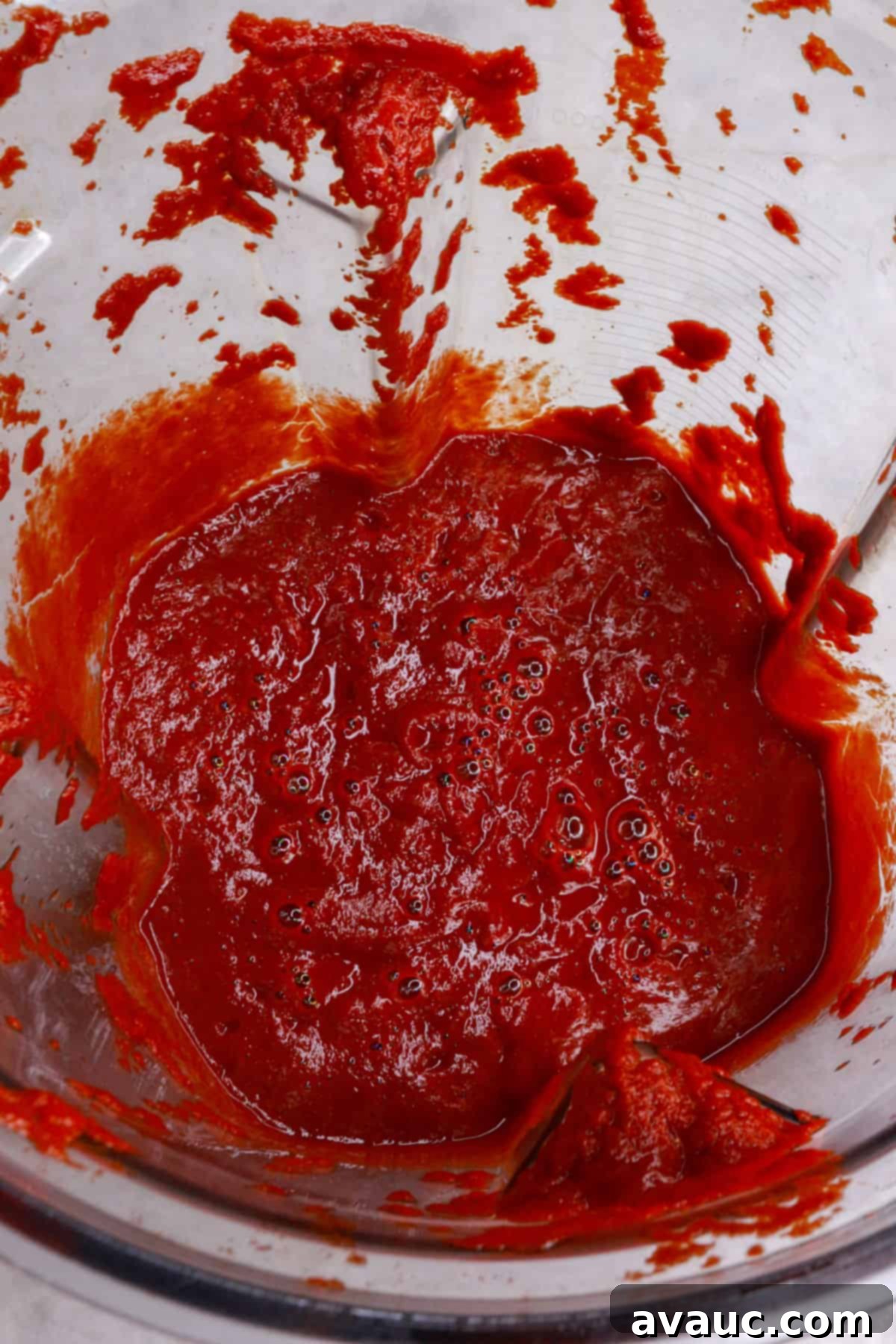Slow-Cooked Red Chile Pork 6 Red sauce blended for asado de puerco
