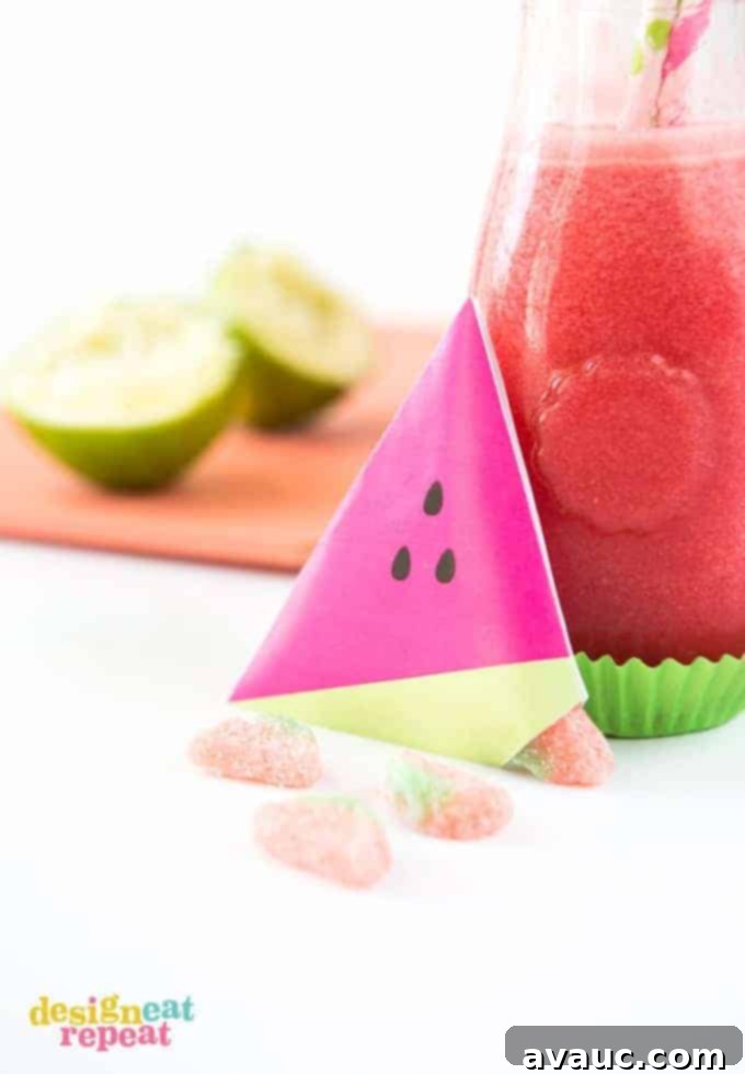 Beat the summer heat with this refreshing Raspberry Watermelon Slushie! Made with fresh watermelon, frozen raspberries, and lime juice.