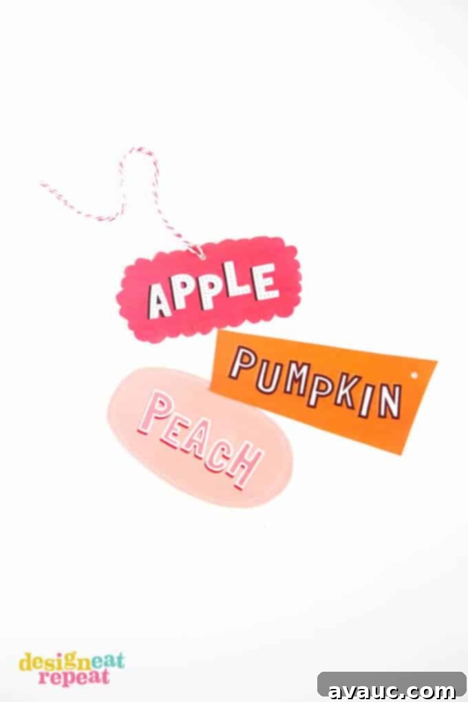 Free Printable Pie Tags!
