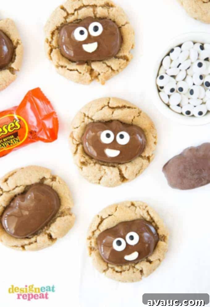 Reeses' Fall Favorite Peanut Butter Pumpkin Cookies 5 Reeses Pumpkin Peanut Butter Cookies!