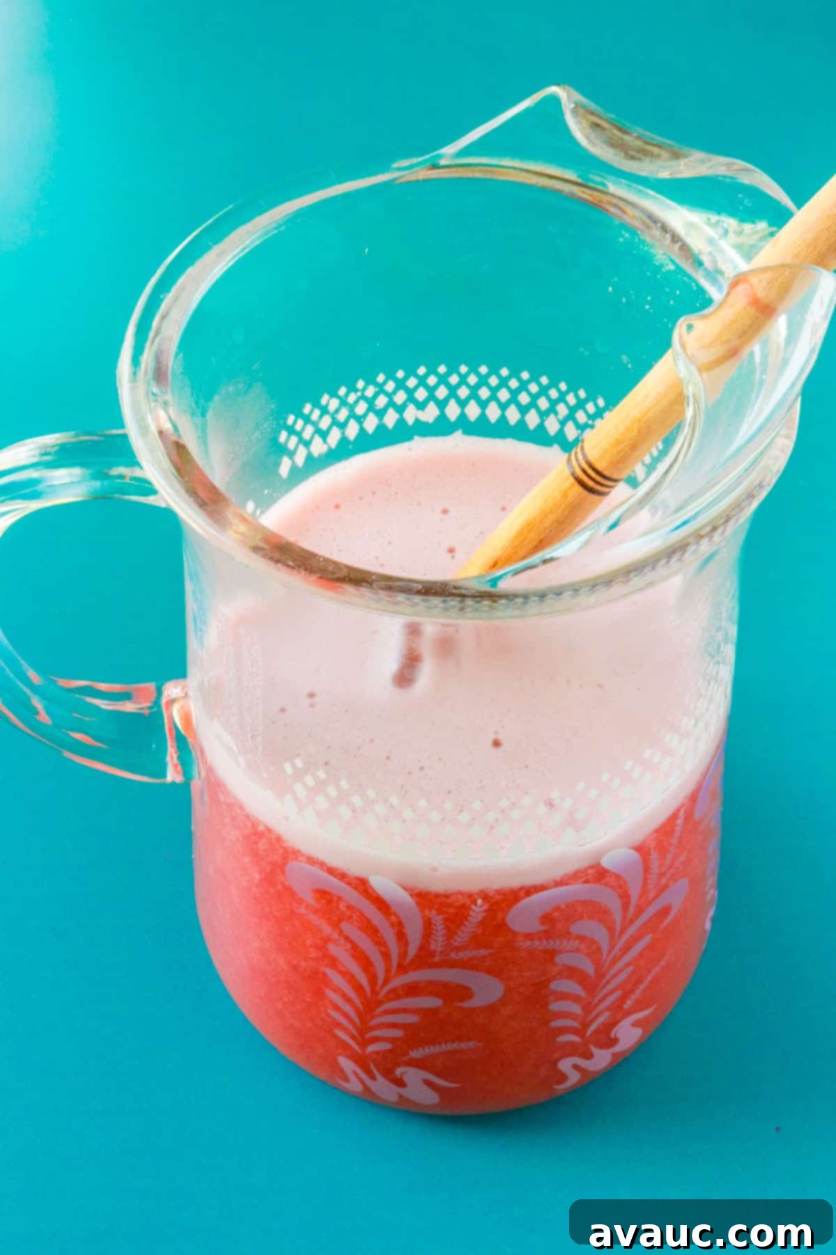 Fresh Strawberry Breeze 9 strawberry agua fresca in pitcher
