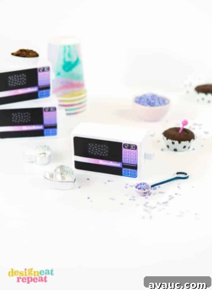 Throw it back to the 90's with mini Easy Bake Oven treat box printables! Perfect for a throwback party or just to gift baked goods to your scrunchie lovin' friends!