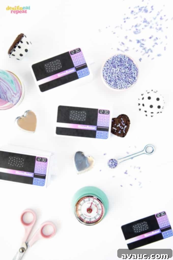 Throw it back to the 90's with mini Easy Bake Oven treat box printables! Perfect for a throwback party or just to gift baked goods to your scrunchie lovin' friends!