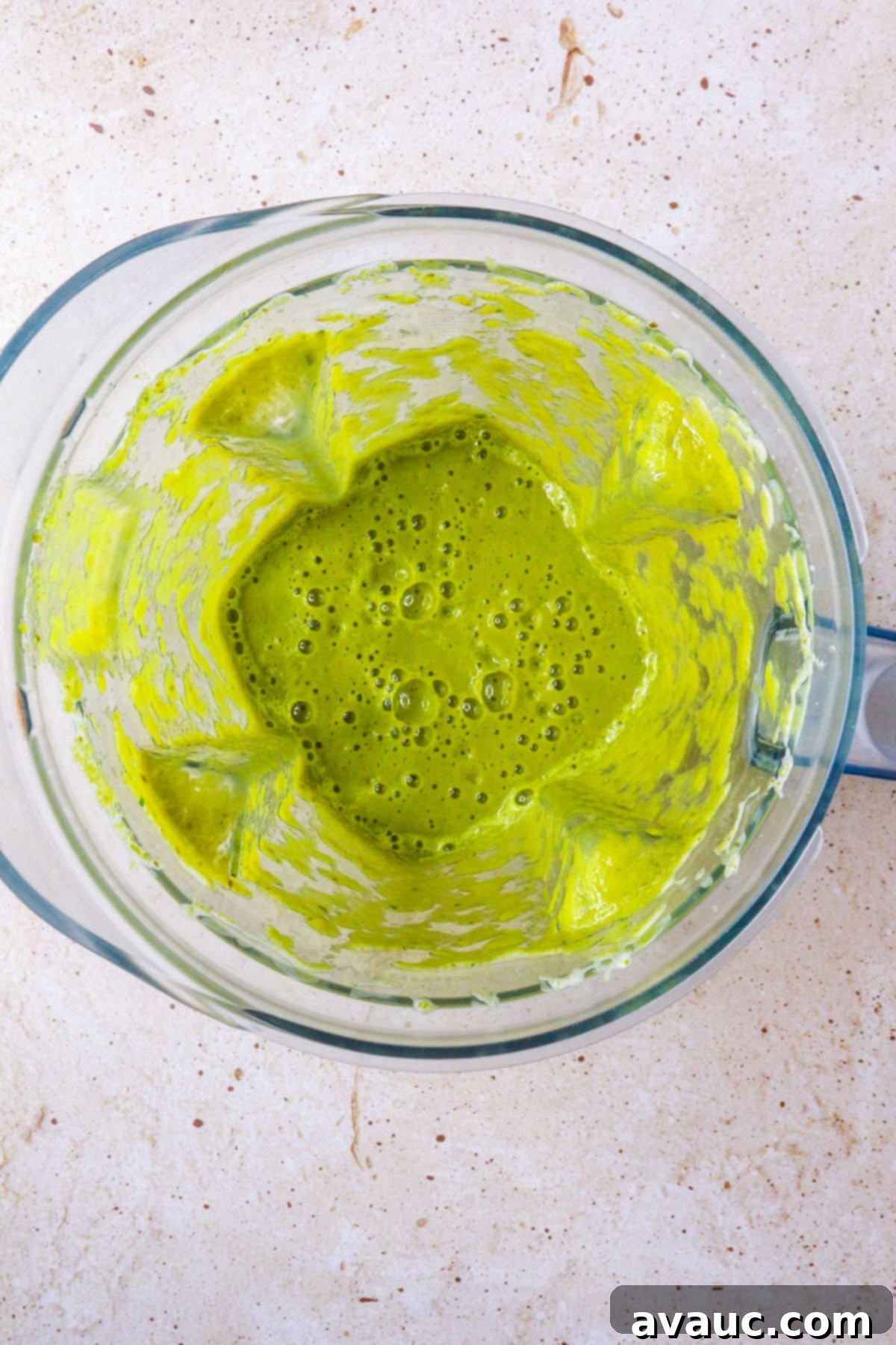 Poblano sauce in blender