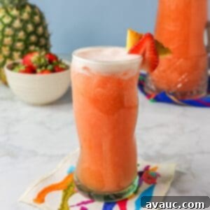 Pineapple Strawberry Oasis 13 Pineapple Strawberry Agua Fresca in a glass
