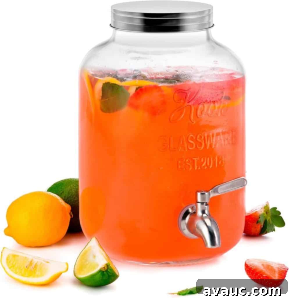Glass Drink Dispenser with Spigot