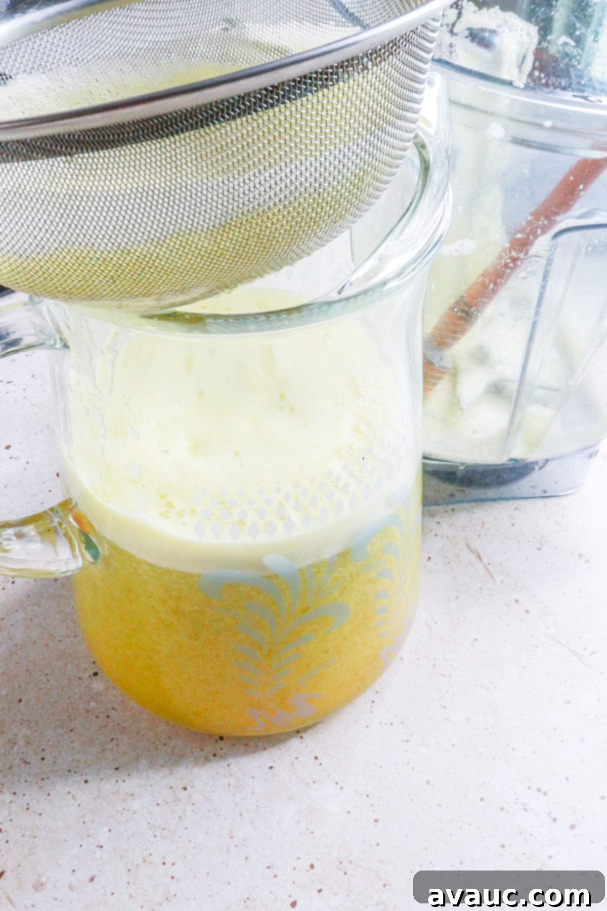 Refreshing Mandarin Mint Agua Fresca 7 straining the mandarin agua fresca