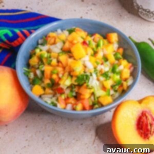 Sweet Heat Peach Salsa 9 Peach pico de gallo