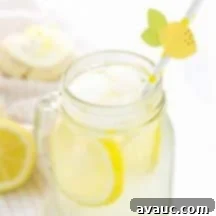 Freshly Squeezed Lemonade For One 4 A mason jar filled with single serving freshly squeezed lemonade.