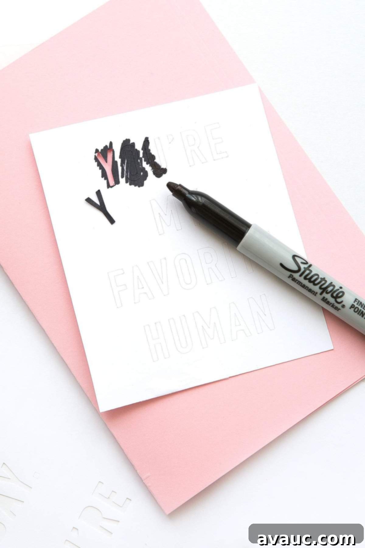Crafting Unique Letterboard Birthday Messages 4 Black marker coloring sticker letters to make Letterboard DIY birthday cards!