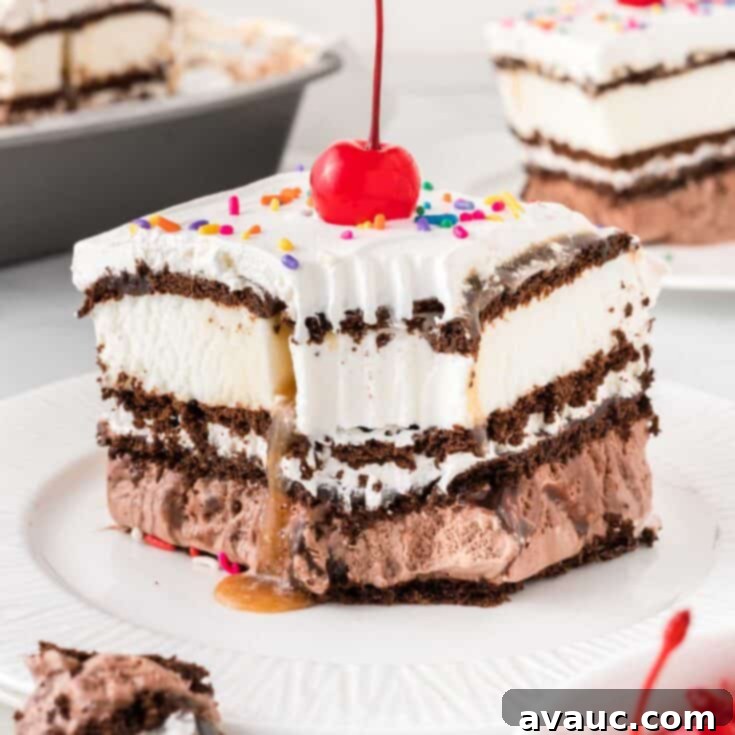 Easy No-Bake Ice Cream Sandwich Cake for a crowd