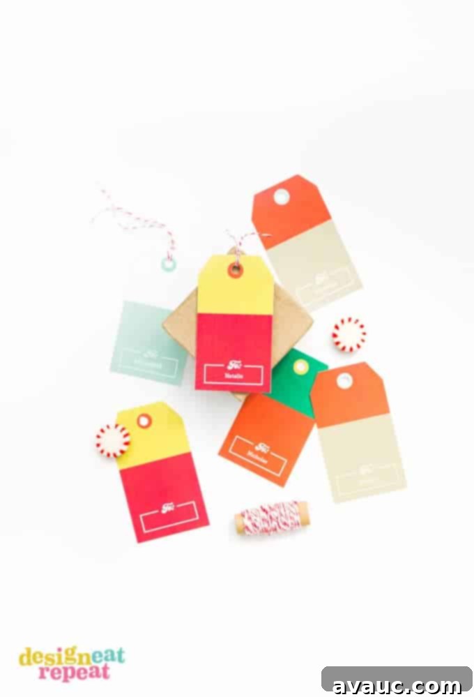 Wrap Gifts with Style: 8 Free Printable Tags 5 Free Printable Gift Tags! Versatile colors make these perfect for any occasion!