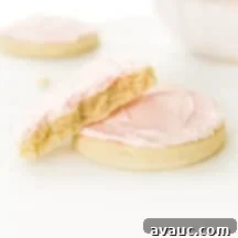 Blush Pink Sugar Clouds 7 A beautifully frosted chilled pink sugar cookie, ready to be enjoyed.