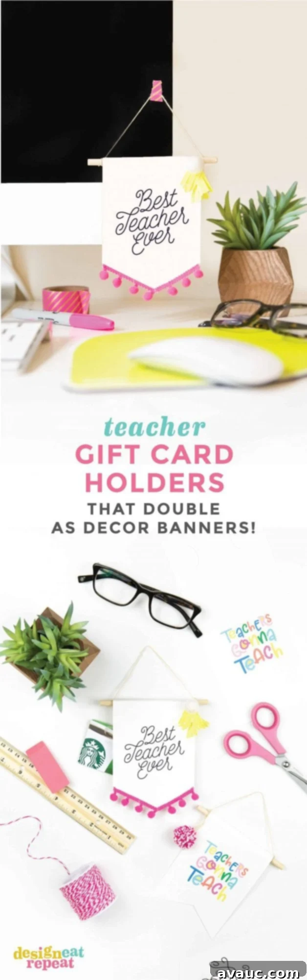 Teacher Gift Card Holders That Double As Adorable Banner Decor!
