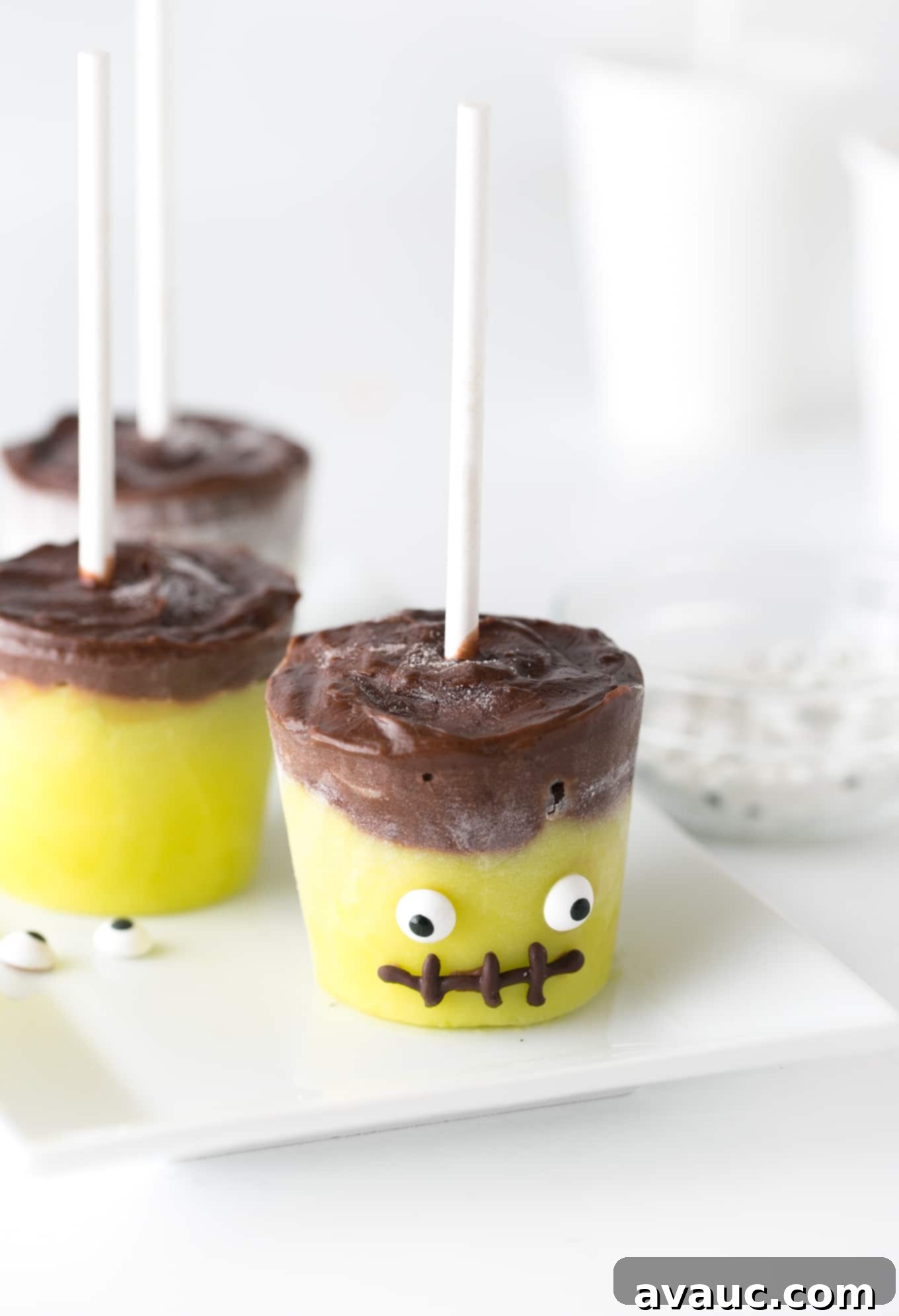 Frankenstein Pudding Pops - Nostalgic and Easy Halloween Dessert