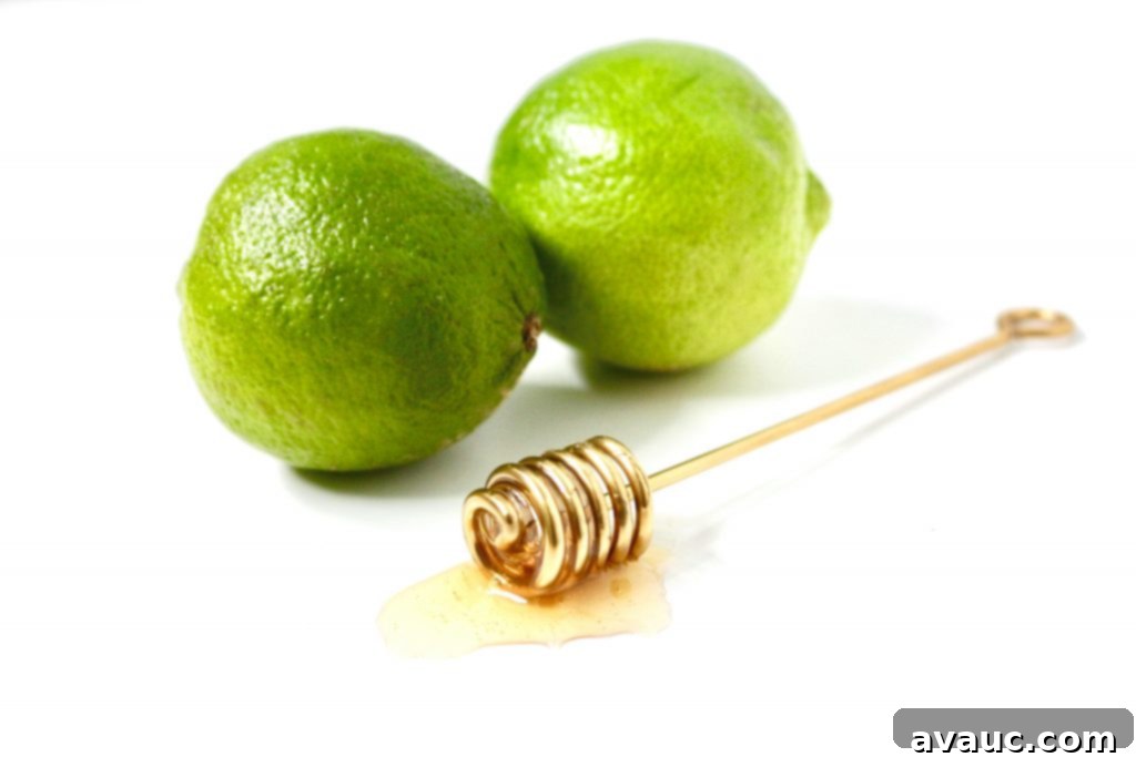 Honey and lime for natural cough relief and immune support
