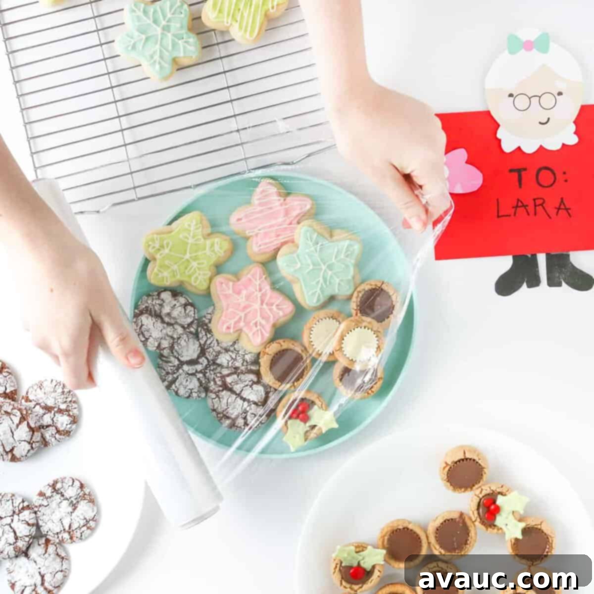Three DIY Cookie Tray Projects Free Printable Templates 11 Finished cookie tray with a decorated card attached