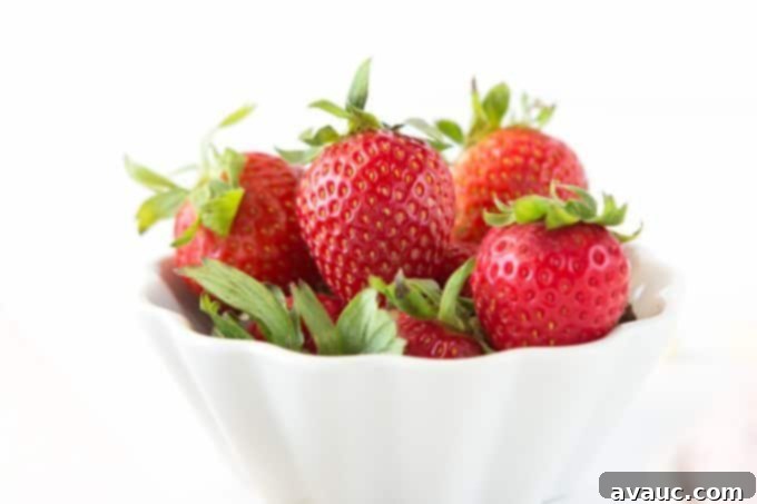 Bowl of fresh strawberries