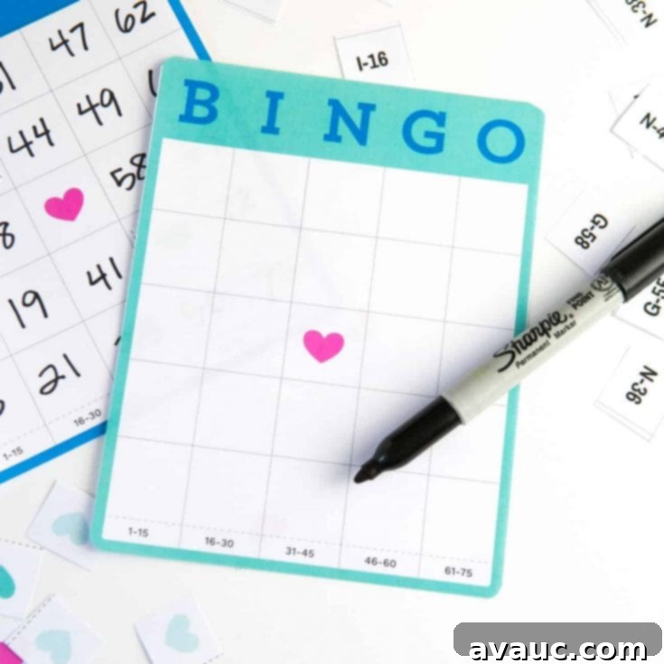 Printable Blank Bingo Cards for customizable games