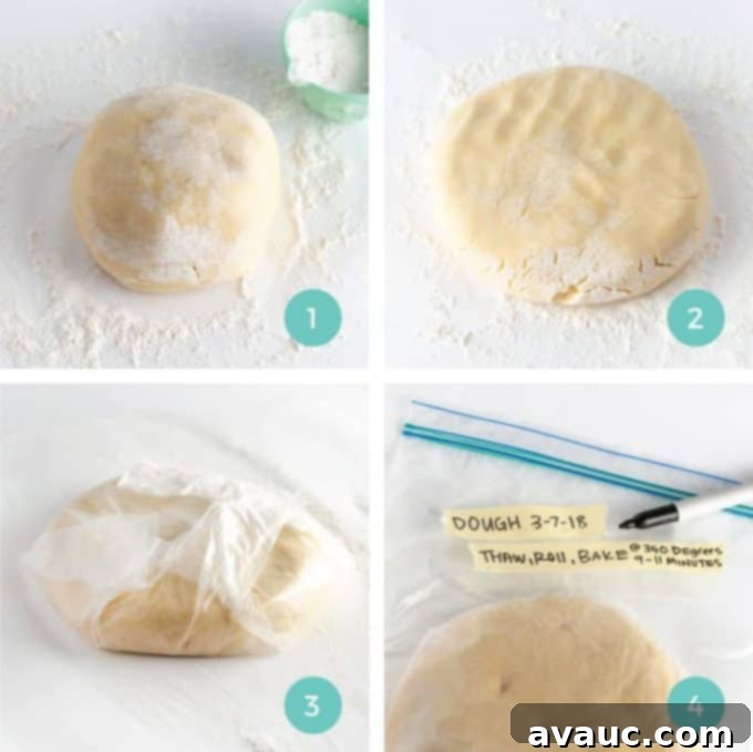 Instructions to freeze sugar cookie dough before rolling out