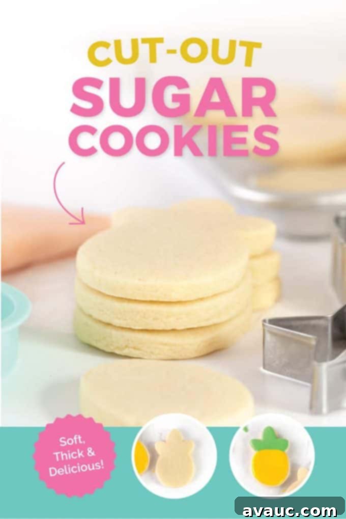 Mastering Flawless Cut Out Sugar Cookies 2 Perfectly shaped, soft cut-out sugar cookies ready for frosting, emphasizing thick texture.