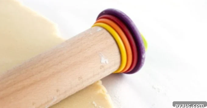 Mastering Flawless Cut Out Sugar Cookies 5 Side view of a thick cut-out sugar cookie dough, illustrating desired thickness