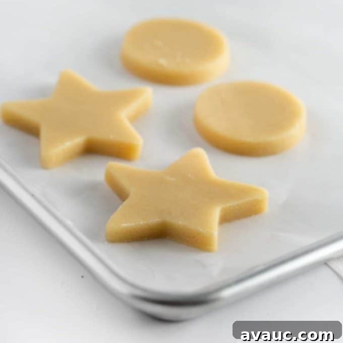 Top Rolling Pins for Perfect Sugar Cookies 2025 3 Cut out star and circle shaped cookie dough on baking tray