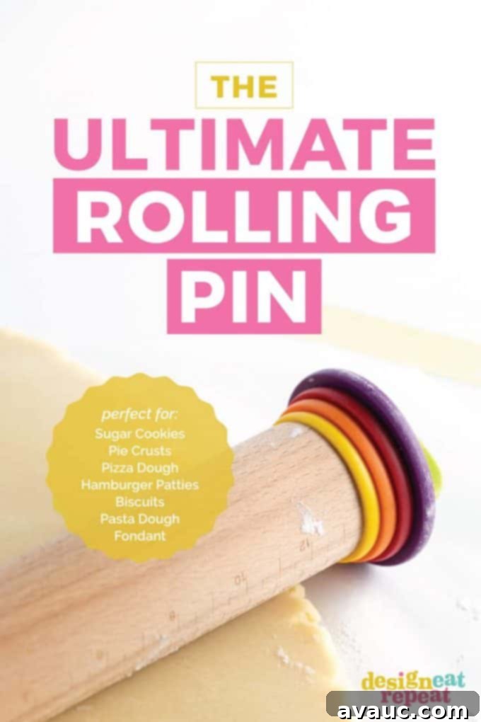 Top Rolling Pins for Perfect Sugar Cookies 2025 7 The ultimate rolling pin for making sugar cookies, pie crusts, pizza dough, hamburger patties, biscuits, pasta dough, and fondant